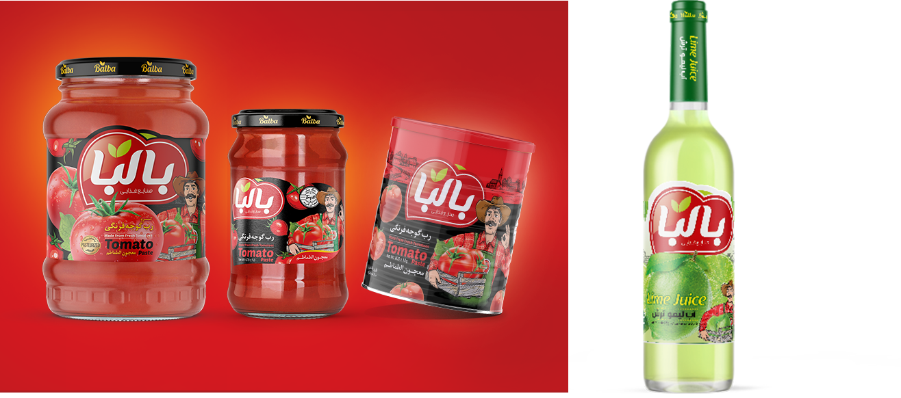 طراحی لیبل رب بالبا + طراحی لیبل آبلیمو بالبا
