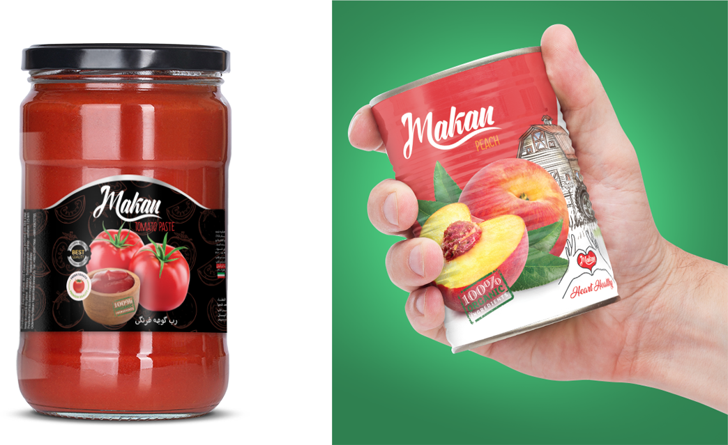 طراحی لیبل رب + طراحی لیبل کنسرو هلو