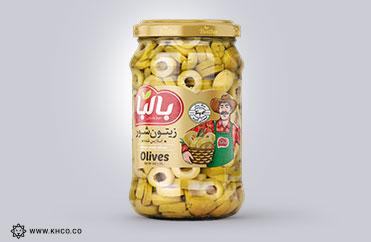 طراحی بسته بندی زیتون بالبا