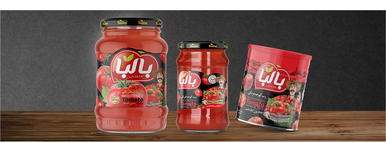 طراحی لیبل رب گوجه فرنگی