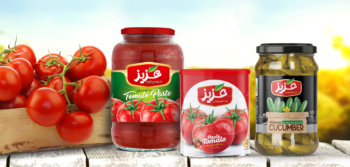 طراحی بسته بندی محصولات غذایی عزیز