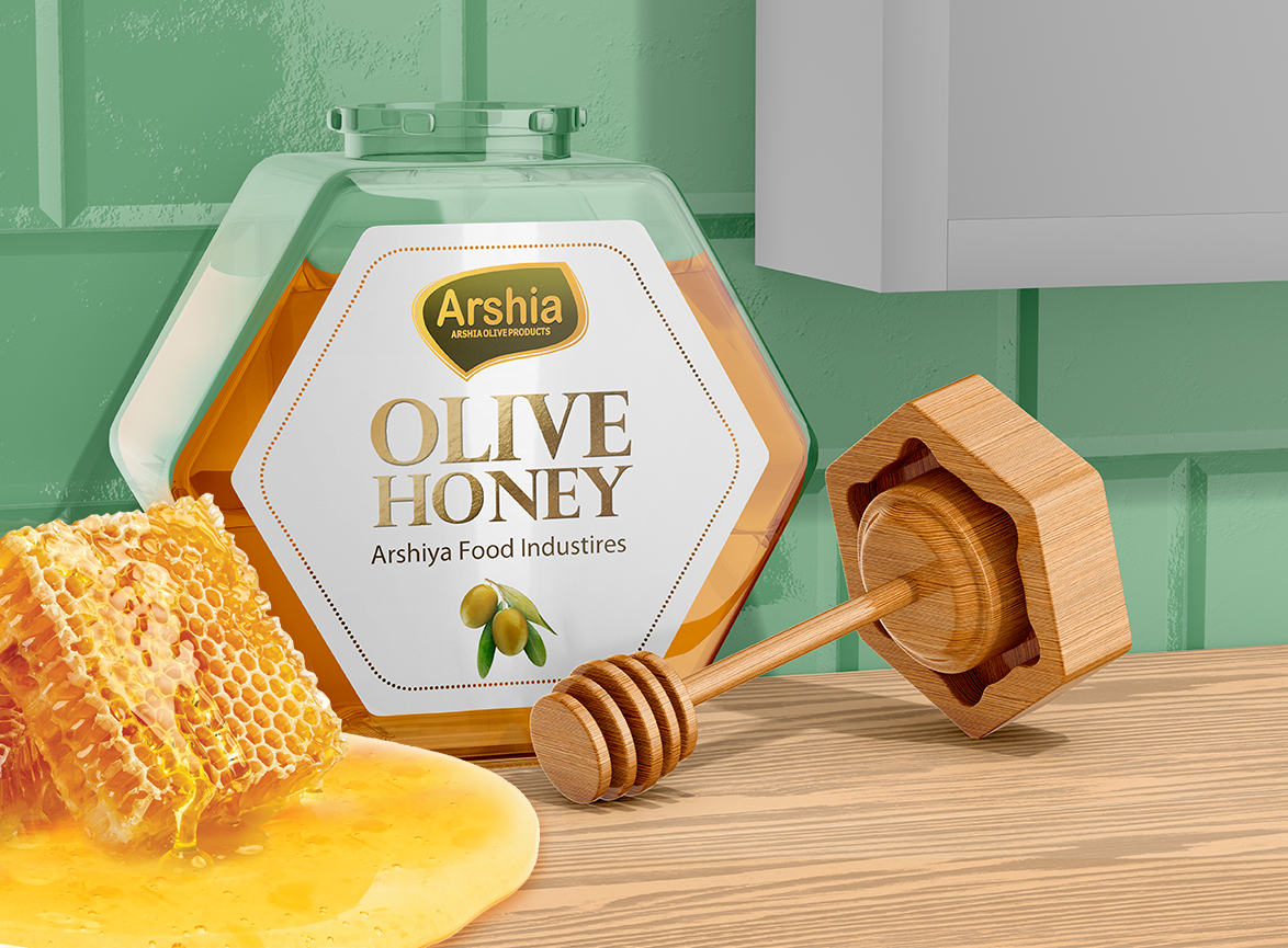 طراحی لیبل جذاب عسل ( khco.co )